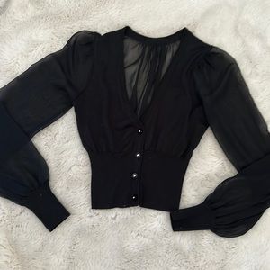 Sheer long sleeve top/ sweater